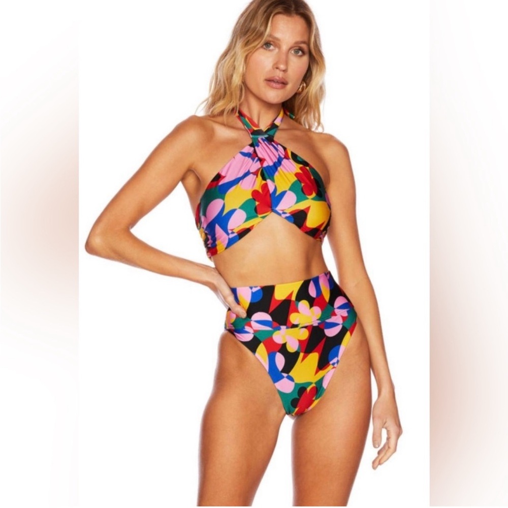 Beach Riot high-waisted bikini set in size Medium